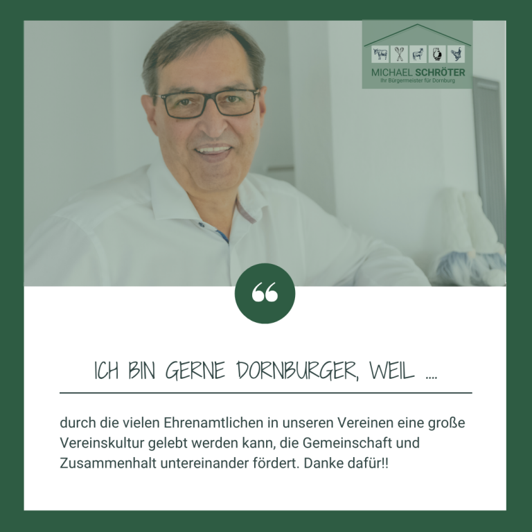 Mehr über den Artikel erfahren Ich bin gerne Dornburger, weil