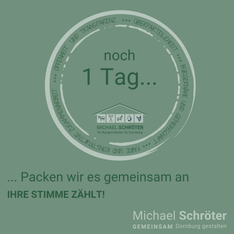 Read more about the article Noch 1 Tag …