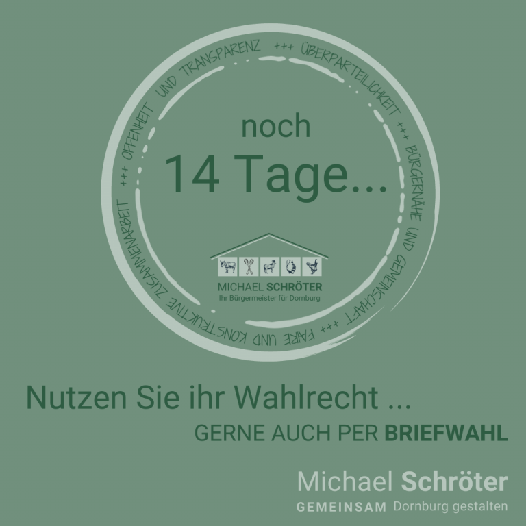 Read more about the article Noch 14 Tage …